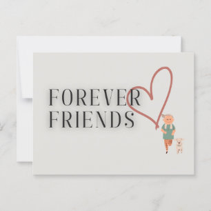 Cartão Postal Amigos para sempre: Cartão-postal para cães