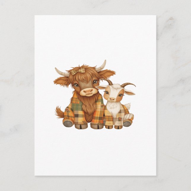 Cartão Postal Amigos Plaid & Preciosos (Frente)
