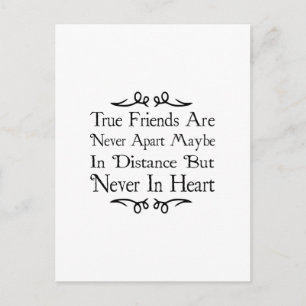 Cartão Postal Amigos Verdadeiros Nunca Estão Separados
