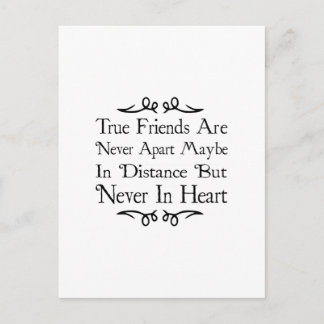 Cartão Postal Amigos Verdadeiros Nunca Estão Separados