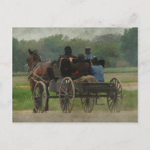 Cartão Postal Amish Family Outing