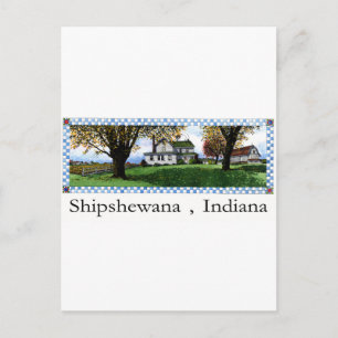 Cartão Postal Amish House Shipshewana Indiana