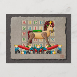 Cartão Postal Amish Rocking Horse