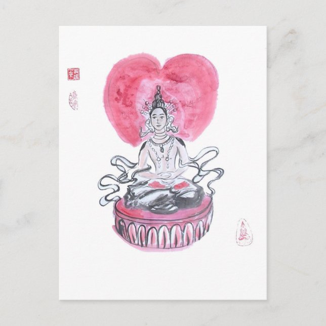 Cartão Postal Amitabha Buddha Heart (Frente)