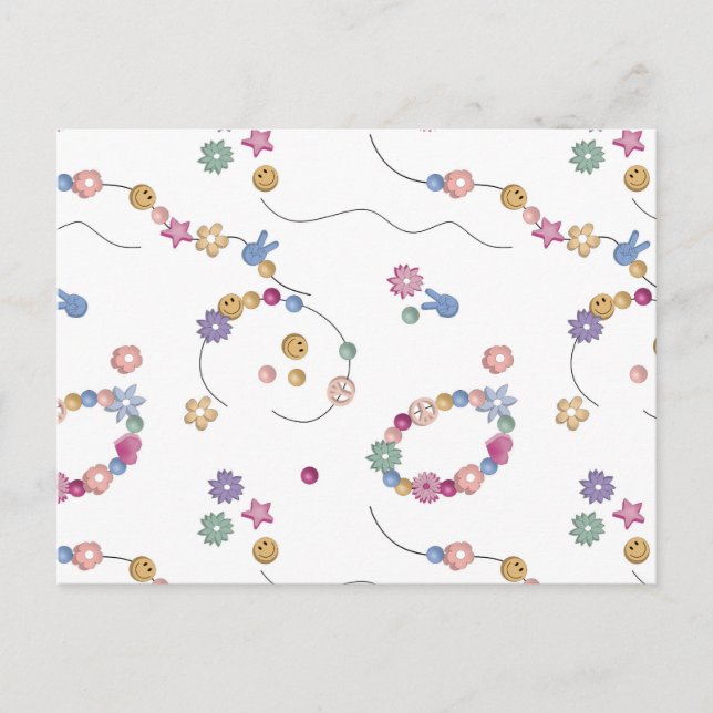 Cartão Postal Amizade Bracelet Girl Padrão de Joia (Frente)