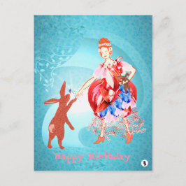 Cartão Postal Amizade Hare Princess Precioso