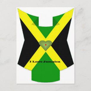 Cartão Postal Amo a Jamaica Ter um belo dia e uma noite melhor