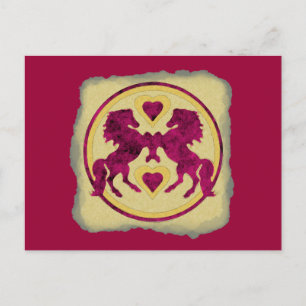 CARTÃO POSTAL AMO CAVALOS