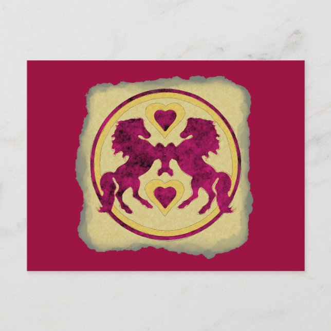 CARTÃO POSTAL AMO CAVALOS (Frente)