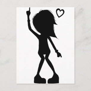 Cartão Postal Amo dançar!