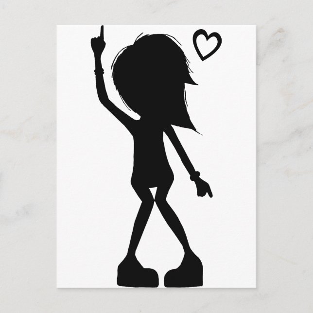 Cartão Postal Amo dançar! (Frente)