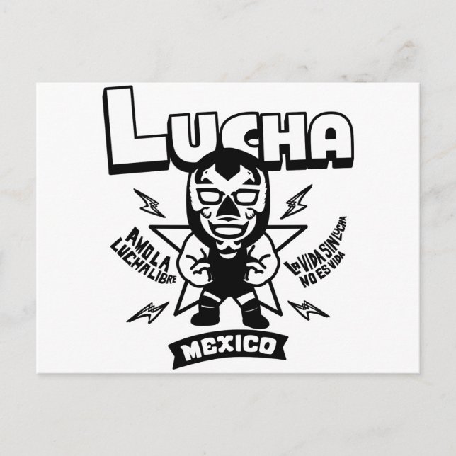 CARTÃO POSTAL AMO LA LUCHA LIBRE#5 (Frente)