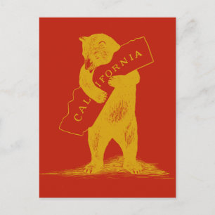 Cartão Postal Amo-Te, Califórnia — Vermelho e Dourado