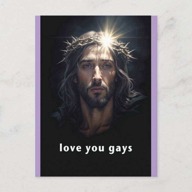 Cartão Postal amo vocês gays (Frente)