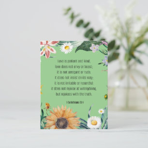 Cartão Postal Amor, 1 Corinthians 13:4,