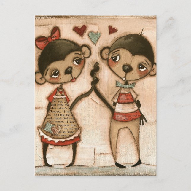 Cartão Postal Amor a Macaco - Cartão-postal (Frente)