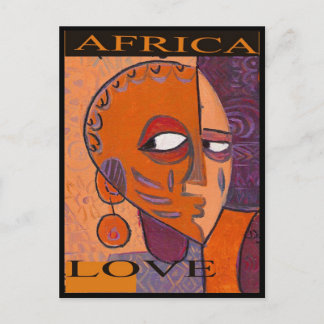 CARTÃO POSTAL AMOR ÁFRICA DE MOJISOLA AGBADAMOSI O