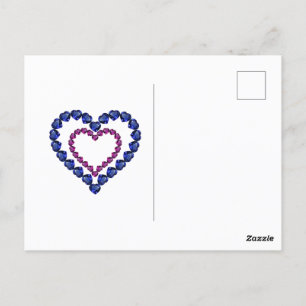 Cartão Postal Amor - Ametista Roxo e Gemstone Azul Sapphire