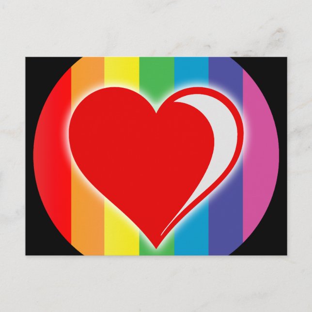 Cartão Postal amor arco-íris. (Frente)