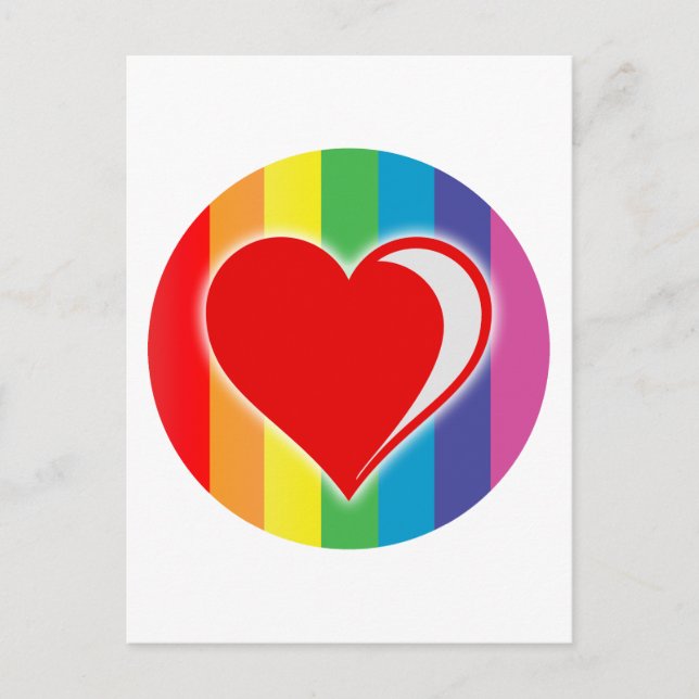 Cartão Postal amor arco-íris. (Frente)