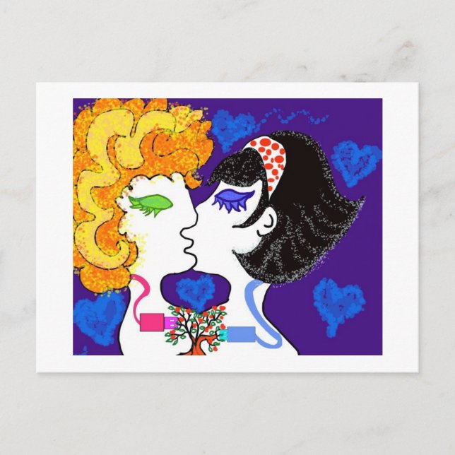 Cartão Postal Amor + chips + fantasias (Frente)