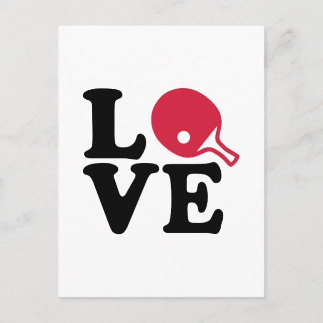 Cartão Postal Amor com pong (Frente)