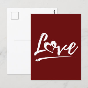 CARTÃO POSTAL AMOR COM PRESENTE DE DIA DOS NAMORADOS COM CORAÇÃO