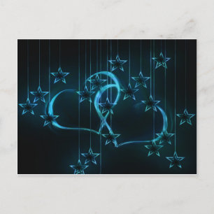 Cartão Postal Amor Coração Chuva Festa de Aniversário Destino Es