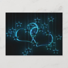 Cartão Postal Amor Coração Chuva Festa de Aniversário Destino Es