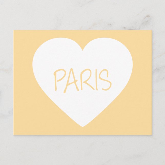 Cartão Postal Amor coração Paris (Frente)
