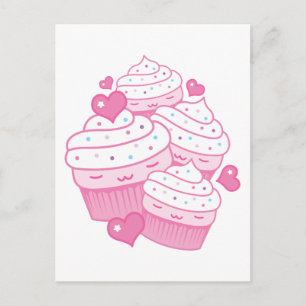 Cartão Postal amor cupcake