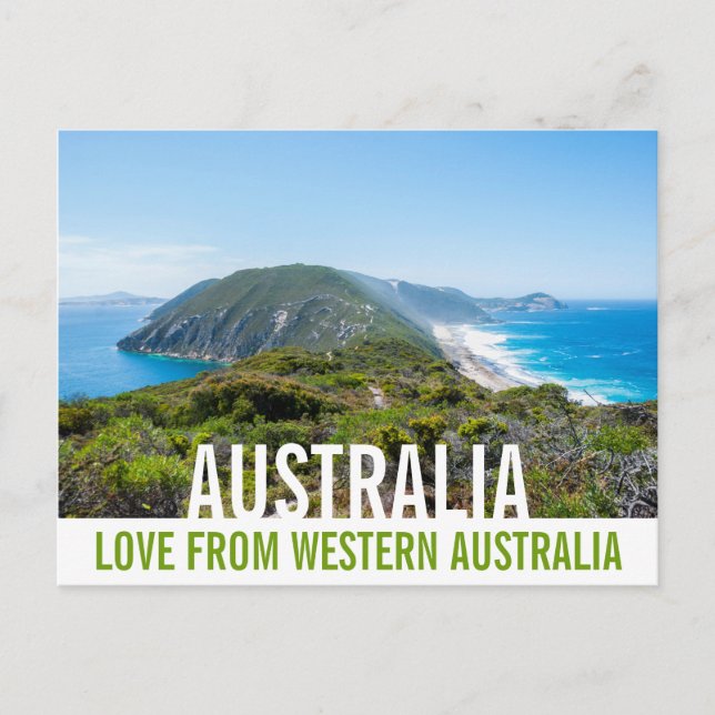 Cartão Postal Amor da Austrália Paisagem Costeira Falésias (Frente)