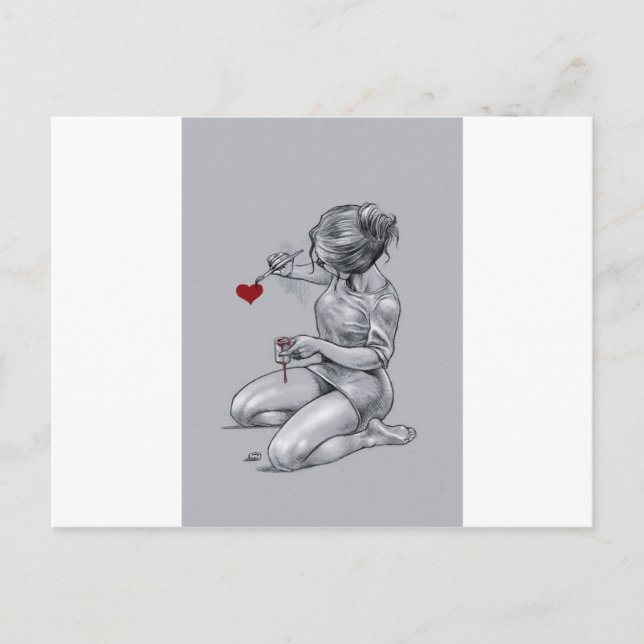 Cartão Postal Amor da pintura (Frente)