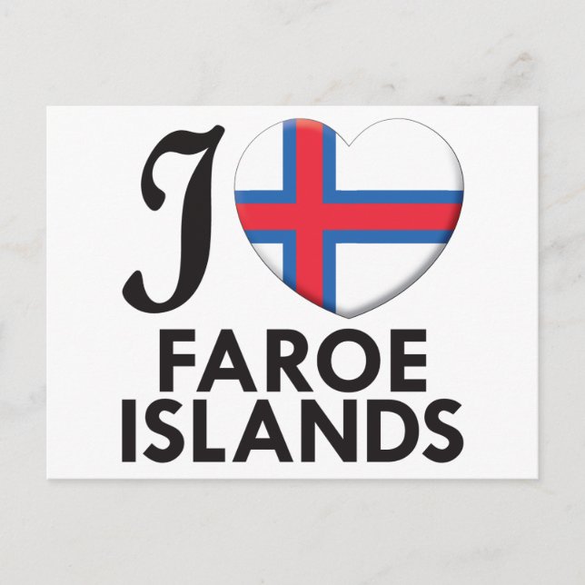 Cartão Postal Amor das Ilhas Faroé (Frente)