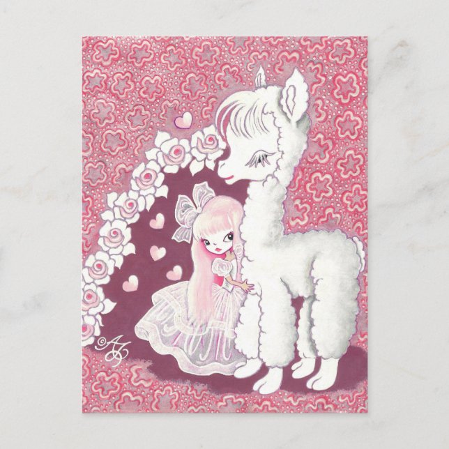 Cartão Postal Amor de Alpaca (Frente)