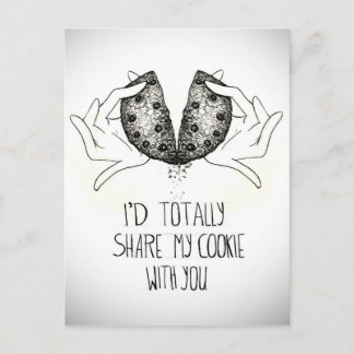 Cartão Postal amor de biscoito