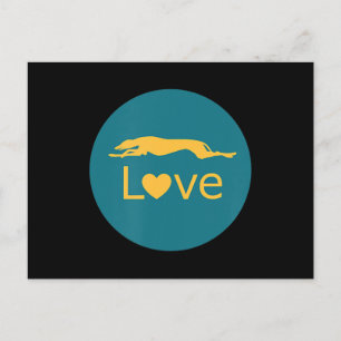 Cartão Postal Amor de Galgo de Corrida Reformado