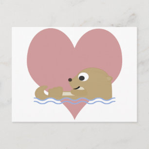 Cartão Postal Amor de Lontra