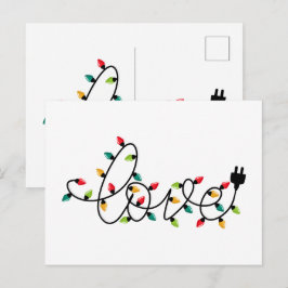 Cartão Postal Amor de Luzes de Natal