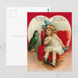 Cartão Postal amor de Namorados de vintage fofo