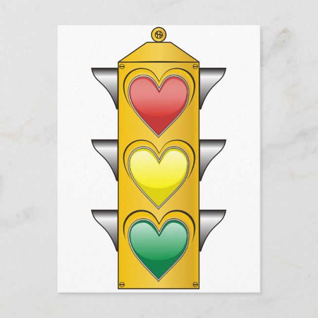 Cartão Postal Amor de Tráfego Luz (Frente)