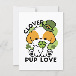 Cartão Postal Amor de véu - Ruas. Design de cão no dia de Patric