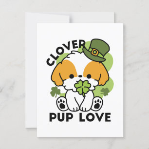 Cartão Postal Amor de véu - Ruas. Design de cão no dia de Patric
