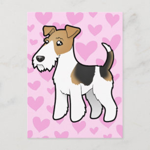 Cartão Postal Amor de Wire Fox Terrier