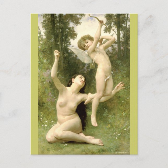 Cartão Postal Amor decola de Bouguereau (Frente)