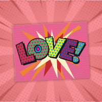 AMOR Divertido Retro Bic Book Pop Art