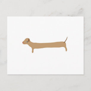 Cartão Postal Amor do cão de salsicha