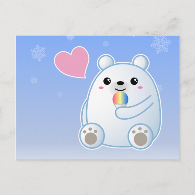 Cartão Postal Amor do urso polar (Frente)