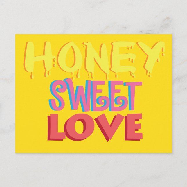Cartão Postal Amor Doce Mel (Frente)