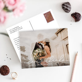 Cartão Postal Amor e Agradecimento Roteiro de Casamento Foto de 